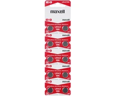 Maxell elementai LR43/AG12/LR1142 1.5V 10vnt.