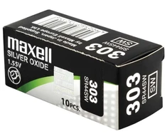 Maxell sidabro oksido baterijos 303 SR44SW 1.55V, 10vnt.