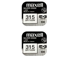 Maxell sidabro oksido baterijos 315 SR716SW 1.55V, 2vnt.