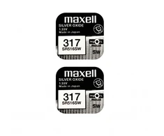 Maxell sidabro oksido baterijos 317 SR516SW 1.55V, 2vnt.