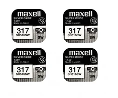 Maxell sidabro oksido baterijos 317 SR516SW 1.55V, 4vnt.