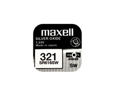 Maxell sidabro oksido baterijos 321 SR616SW 1.55V, 1vnt.