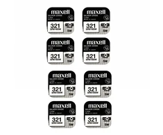 Maxell sidabro oksido baterijos 321 SR616SW 1.55V, 8vnt.