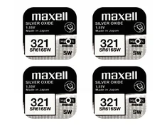 Maxell sidabro oksido baterijos 321 SR616SW 1.55V, 4vnt.