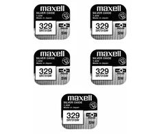 Maxell sidabro oksido baterijos 329 SR731SW 1.55V, 5vnt.
