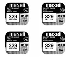 Maxell sidabro oksido baterijos 329 SR731SW 1.55V, 4vnt.