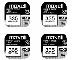 Maxell sidabro oksido baterijos 335 SR512SW 1.55V, 4vnt.
