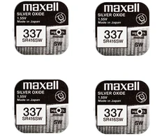 Maxell sidabro oksido baterijos 337 SR416SW 1.55V, 4vnt.