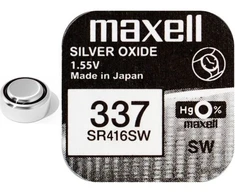 Maxell sidabro oksido baterijos 337 SR416SW 1.55V, 1vnt.