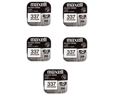 Maxell sidabro oksido baterijos 337 SR416SW 1.55V, 5vnt.