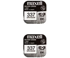 Maxell sidabro oksido baterijos 337 SR416SW 1.55V, 2vnt.