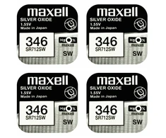 Maxell sidabro oksido baterijos 346 SR712SW 1.55V, 4vnt.