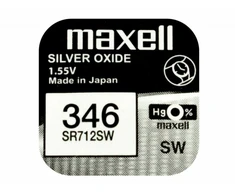 Maxell sidabro oksido baterijos 346 SR712SW 1.55V, 1vnt.