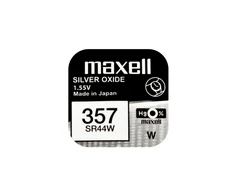 Maxell sidabro oksido baterijos 357 SR44W 1.55V, 1vnt.