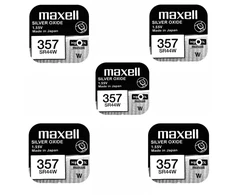 Maxell sidabro oksido baterijos 357 SR44W 1.55V, 5vnt.
