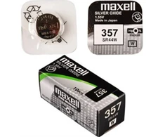 Maxell sidabro oksido baterijos 357 SR44W 1.55V, 10vnt.