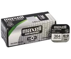 Maxell sidabro oksido baterijos 364/SR 621 SW/G1 1.55V, 10vnt.