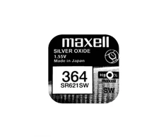 Maxell sidabro oksido baterijos 364 SR621SW 1.55V, 1vnt.