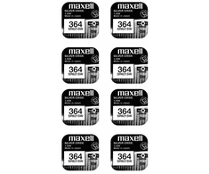 Maxell sidabro oksido baterijos 364 SR621SW 1.55V, 8vnt.