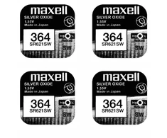 Maxell sidabro oksido baterijos 364 SR621SW 1.55V, 4vnt.