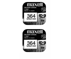 Maxell sidabro oksido baterijos 364 SR621SW 1.55V, 2vnt.