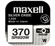 Maxell sidabro oksido baterijos 370 SR920W 1.55V, 1vnt.