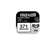 Maxell sidabro oksido baterijos 371 SR920SW 1.55V, 1vnt.