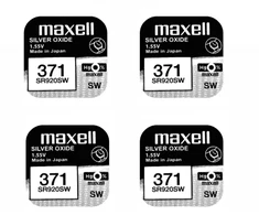 Maxell sidabro oksido baterijos 371 SR920SW 1.55V, 4vnt.