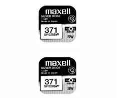 Maxell sidabro oksido baterijos 371 SR920SW 1.55V, 2vnt.