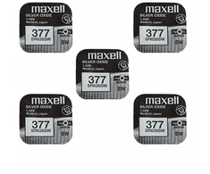 Maxell sidabro oksido baterijos 377 SR626SW 1.55V, 5vnt.