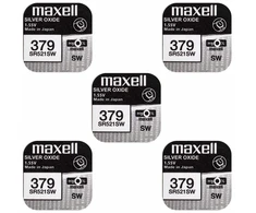 Maxell sidabro oksido baterijos 379 SR521SW 1.55V, 5vnt.