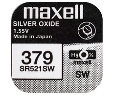 Maxell sidabro oksido baterijos 379 SR521SW 1.55V, 1vnt.
