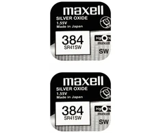 Maxell sidabro oksido baterijos 384 SR41SW 1.55V, 2vnt.