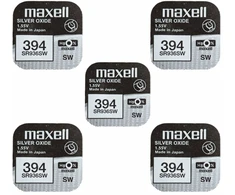 Maxell sidabro oksido baterijos 394 SR936SW 1.55V, 5vnt.