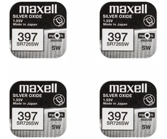 Maxell sidabro oksido baterijos 397 SR726SW 1.55V, 4vnt.