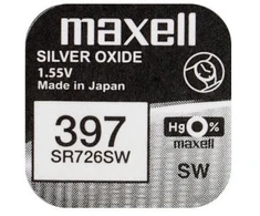 Maxell sidabro oksido baterijos 397 SR726SW 1.55V, 1vnt.