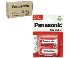 Panasonic Raudona Zinc R14 elementai 24 vnt. dežutė.