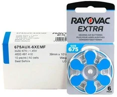 Rayovac Extra Advanced 675 baterijos klausos aparatams, 60 vnt.