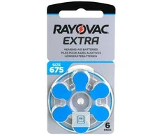Rayovac Extra PR44 675, 6 vnt. elementai klausos aparatams.