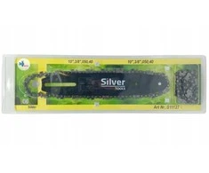 Silver Tools Grandininio pjūklo pjovimo juosta su dviem grandinėmis 10″ 25cm 3/8″ 1,3 40 narelių.