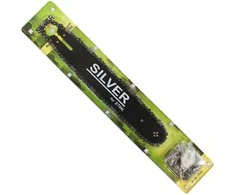 SILVER Sidabrinis Tools Grandininio pjūklo pjovimo juosta su dviem grandinėmis 3/8, 14″, 050, 52narelių.