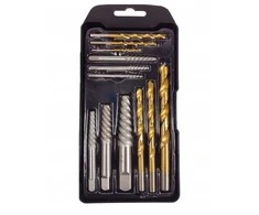 Silver Tools Išsukėjai nulaužtiems varžtams, veržlėms ir smeigėms + HSS grąžtai, rinkinyje 12 vnt.