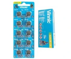 Vinnic L1121F, AG8, LR55 šarminės baterijos, 100 vnt.