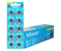 Vinnic L1142F, AG12, LR43 šarminės baterijos, 100 vnt.