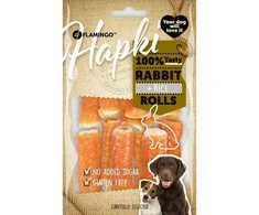 Flamingo Hapki Rabbit + Rice Rolls kramtomas skanėstas šuniui 85g