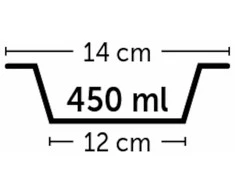 Flamingo Kena Range dubuo juodas 450ml-∅14cm