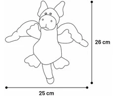 Flamingo minkštas žaislas Dragon šunims 26cm