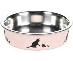 Flamingo rožinis kačių dubuo su neslystančiu pagrindu ø 11cm - 160ml