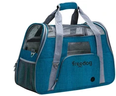 Freedog Import Sl Freedog Crossworld mėlynas transportavimo krepšys 51x23x35 cm