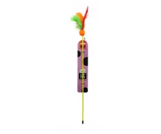 HiBrand Sp. z o.o. Bubu Pets katės meškerėlė su kamuoliuku ir plunksna 57 cm (asorti)